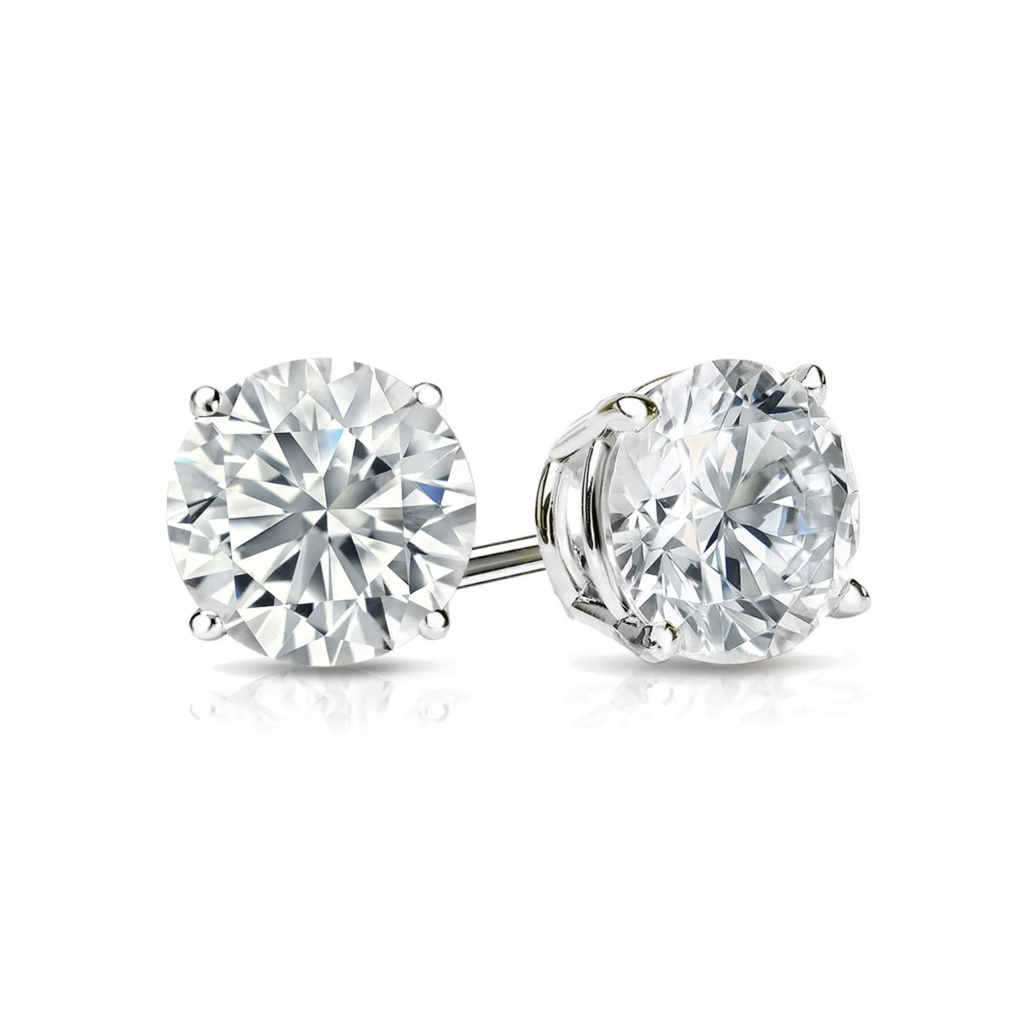 10CT Brilliant Round Diamond Stud Earrings
