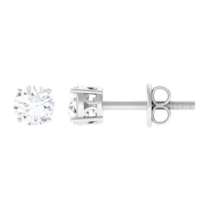 1/4 CT Diamond Solitaire Stud Earrings in 4 Prong Setting