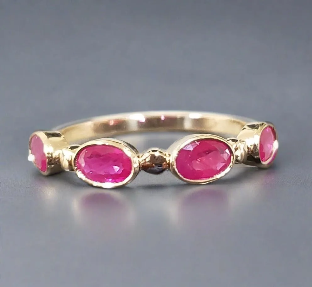 14k Gold Natural Ruby Ring