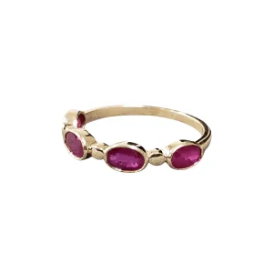 14k Gold Natural Ruby Ring