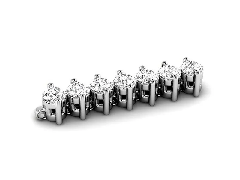 3.00-10.00 CT Round Cut Lab Grown Diamonds - Tennis Bracelet