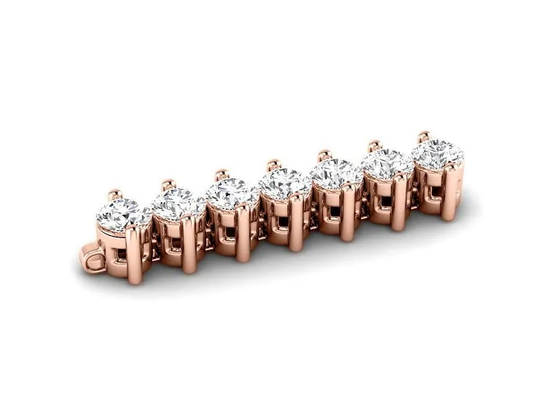 3.00-10.00 CT Round Cut Lab Grown Diamonds - Tennis Bracelet