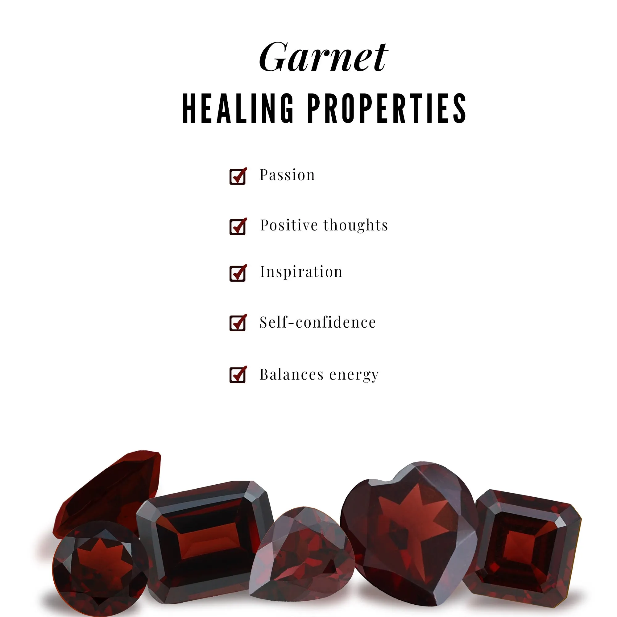 8 MM Garnet Solitaire Stud Earrings in Double Prong Setting