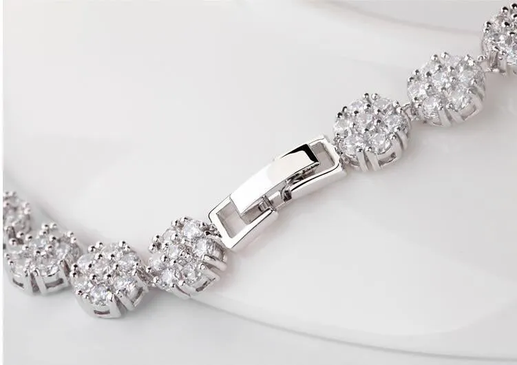 925 Silver Luxury Bridal AAA Zircon Jewelry
