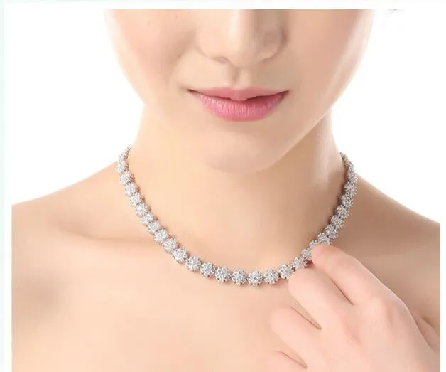 925 Silver Luxury Bridal AAA Zircon Jewelry