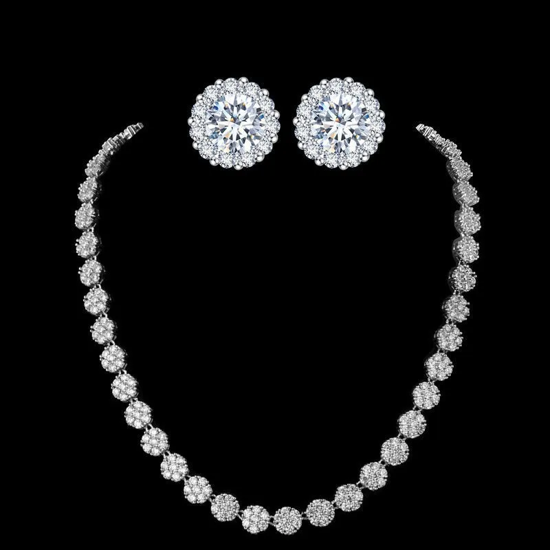 925 Silver Luxury Bridal AAA Zircon Jewelry