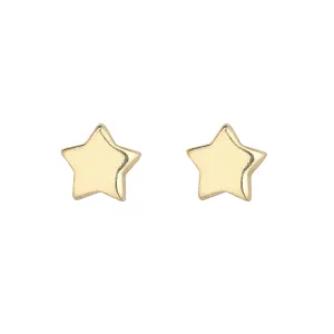 9kt Gold 3D Star Stud Earrings