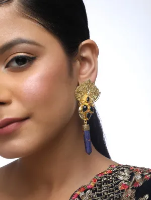 Alloy Drop Earrings in Gold