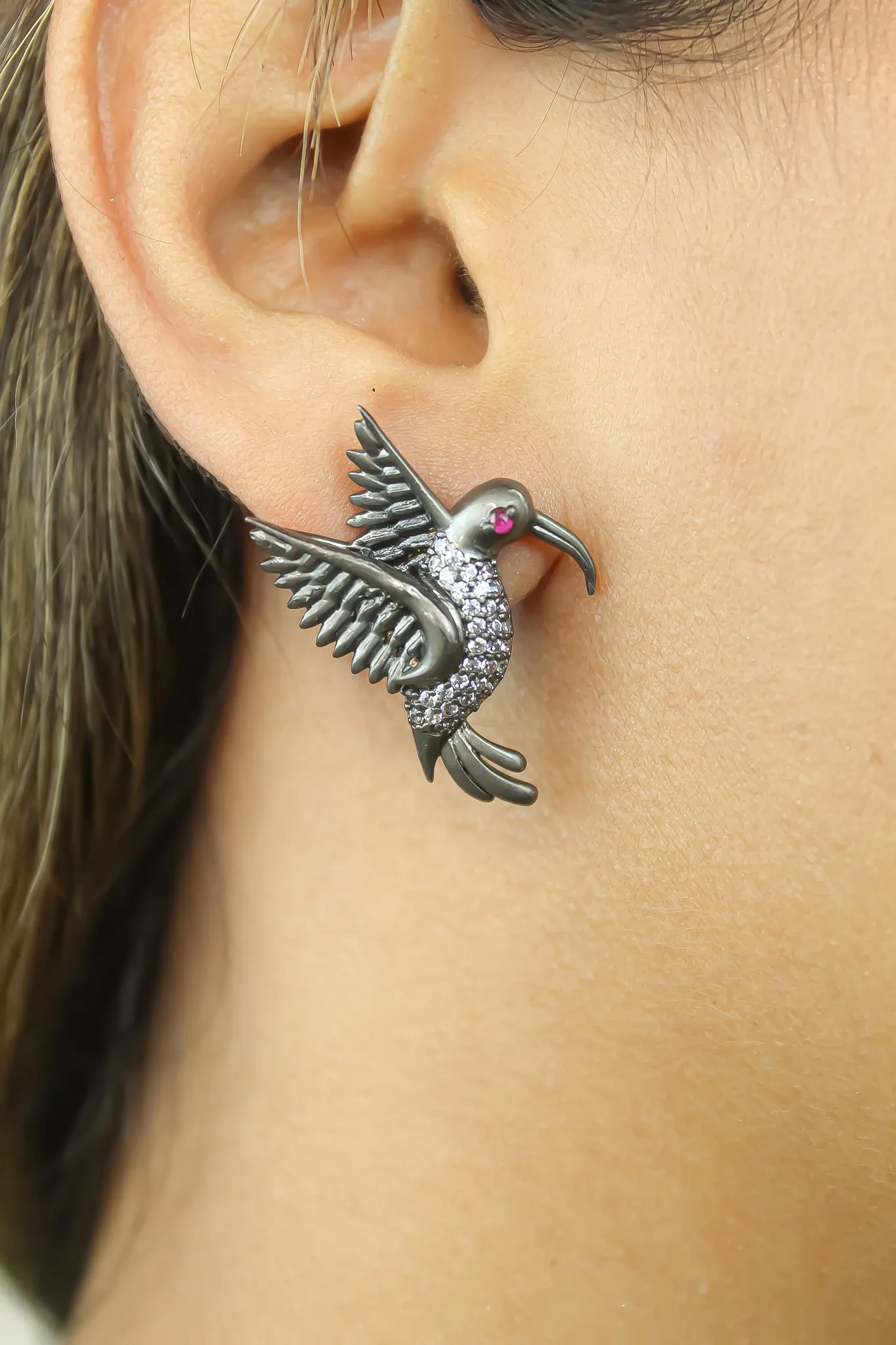 Amazonian Hummingbird Stud Earrings