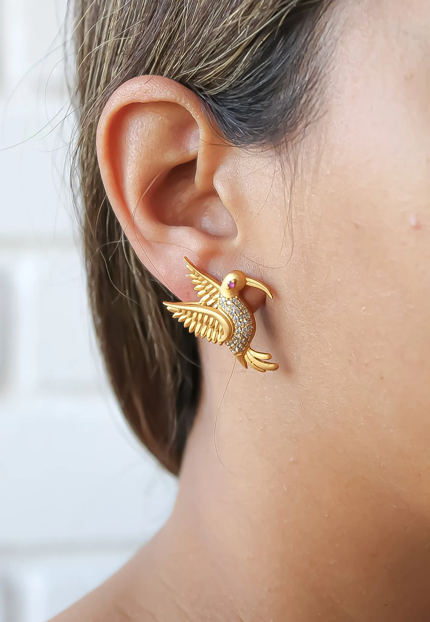 Amazonian Hummingbird Stud Earrings