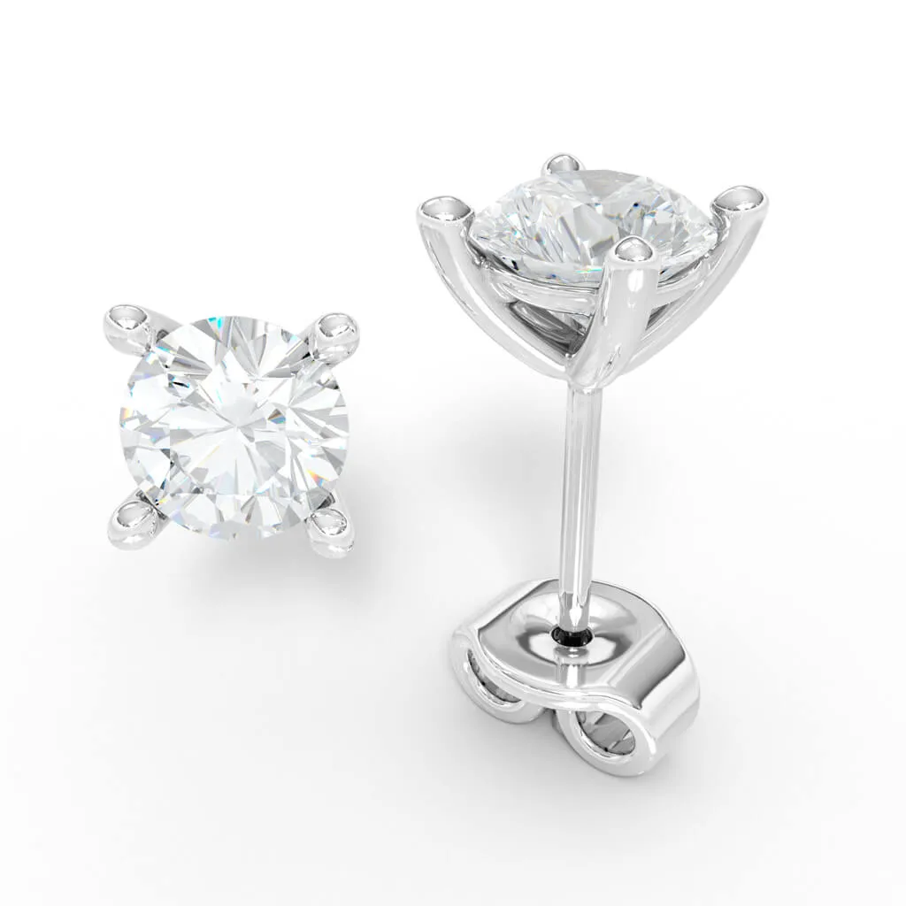 AURE 15S - Studs Brilliant Sapphire 1,00 i silver