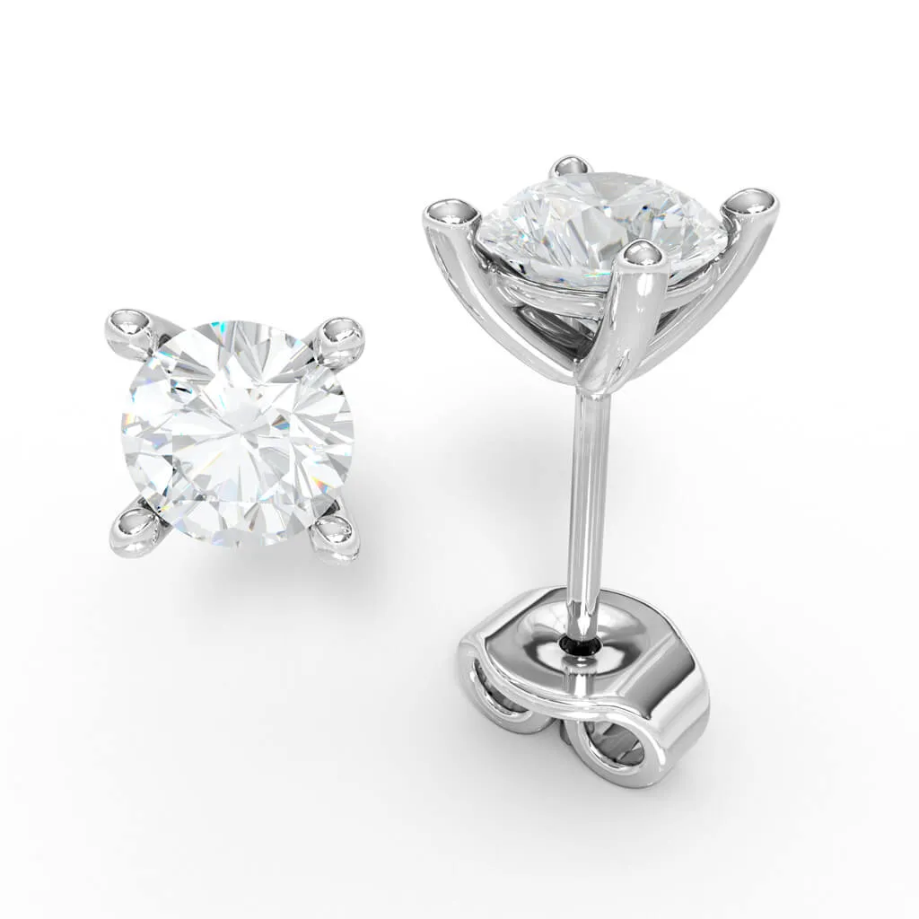 AURE 15S - Studs Brilliant Sapphire 1,00 i vitguld
