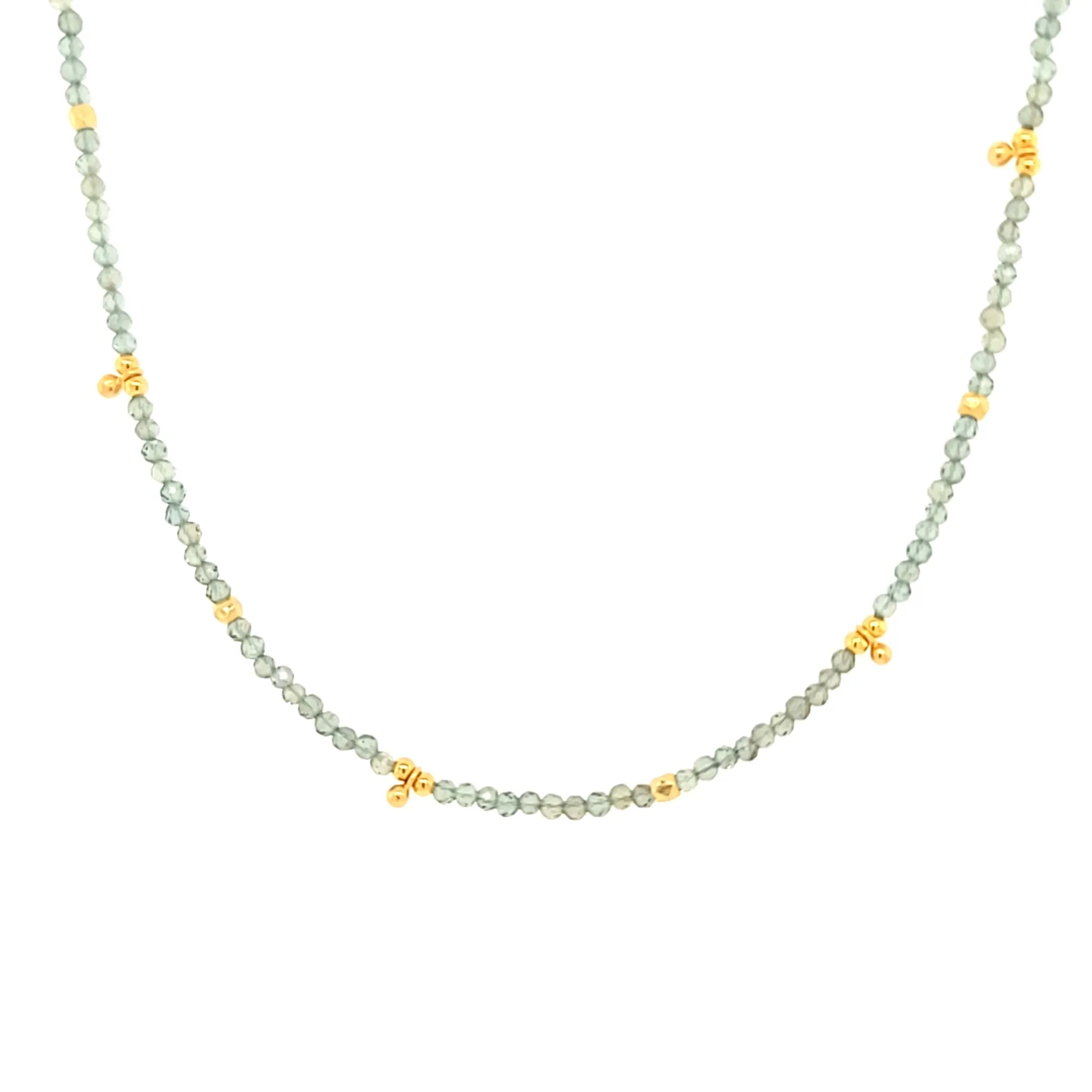 AVF Apatite & Gold Beaded Necklace (SI3717)