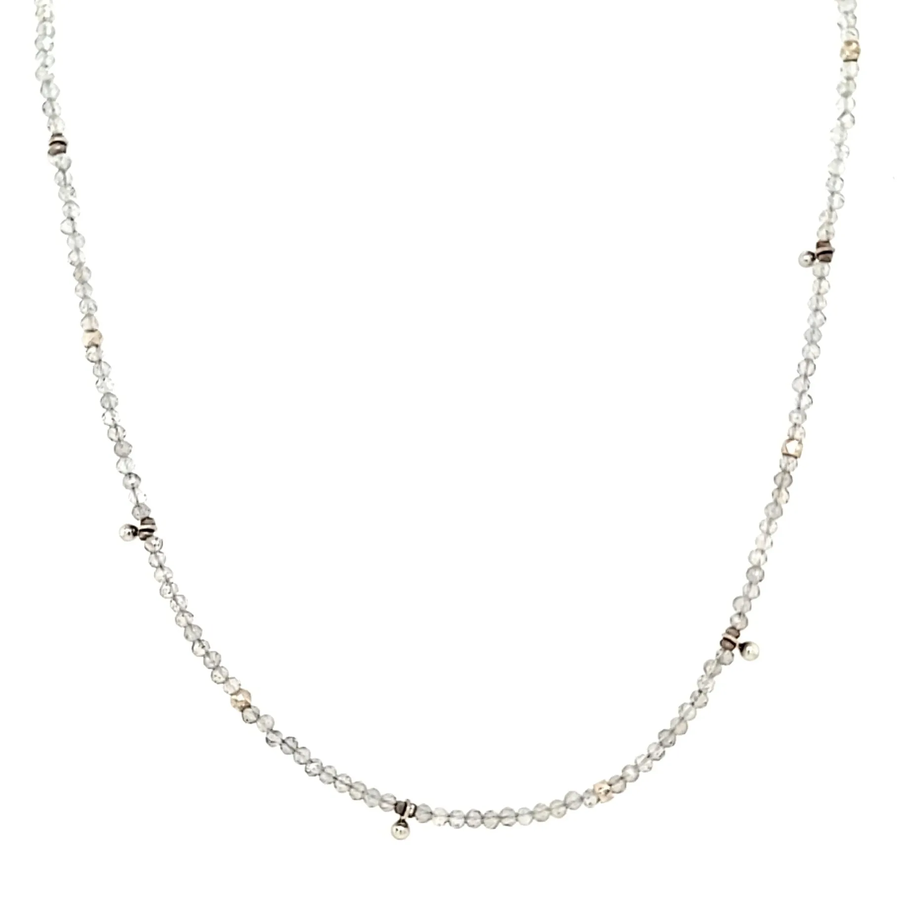AVF Silver Labradorite Beaded Necklace (SI2235)