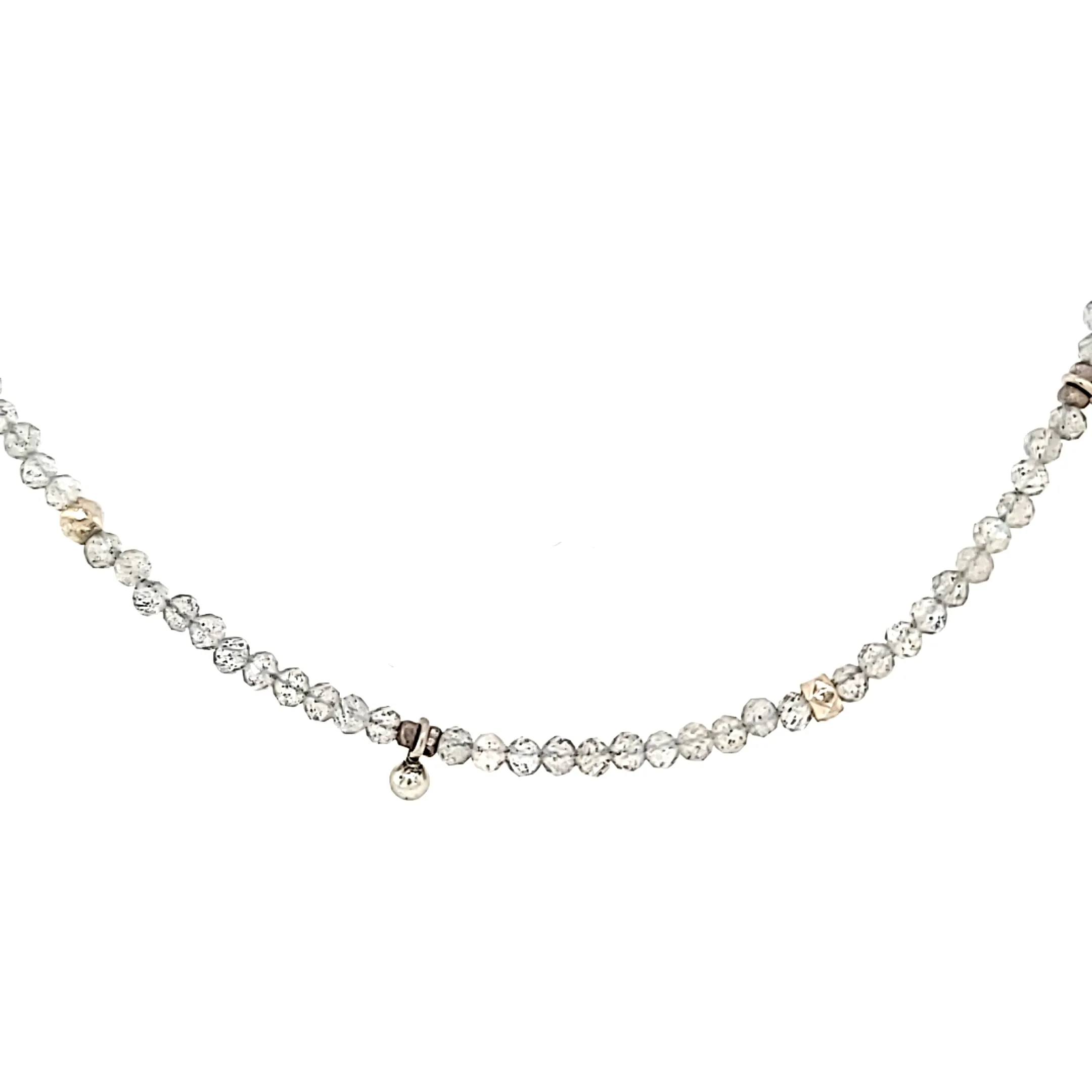 AVF Silver Labradorite Beaded Necklace (SI2235)