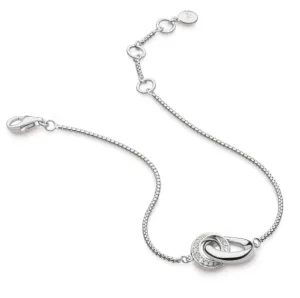 Bevel Cirque CZ Pavé Link Bracelet