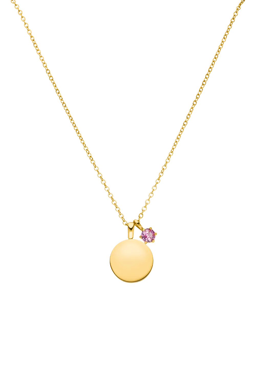 Birthstone July Necklace 14K Gold Plated