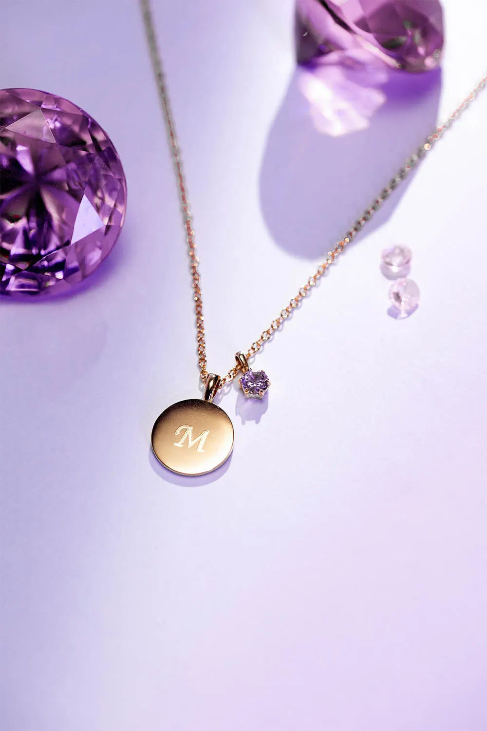 Birthstone July Necklace 14K Gold Plated