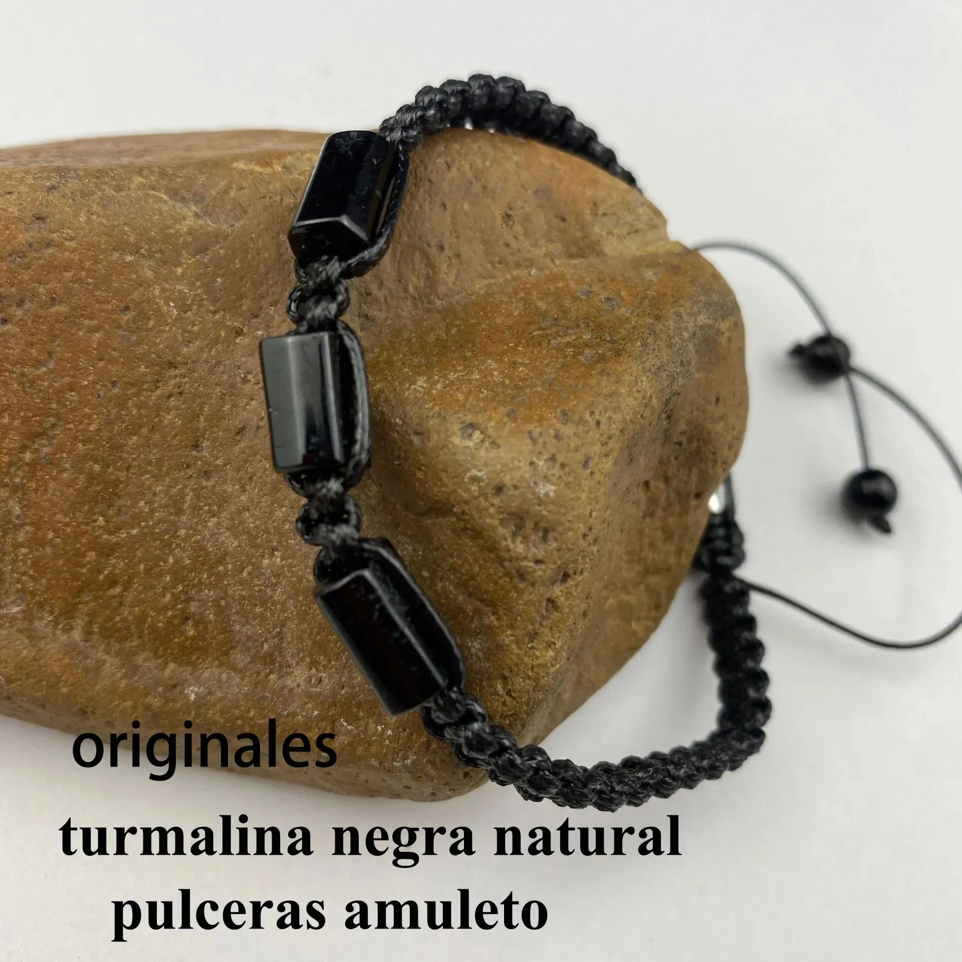 Black Tourmaline Braided Handmade Bracelet Jewelry Tourmaline Stone Inspired Bracelet