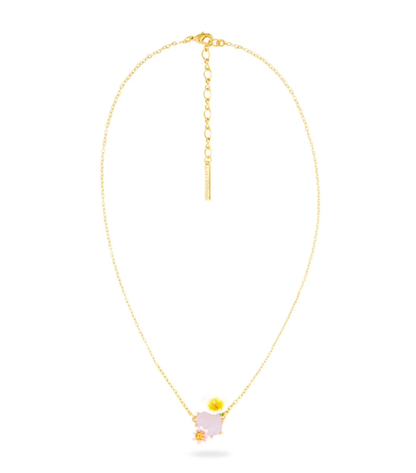 Bog Arum and Pink Stone Necklace