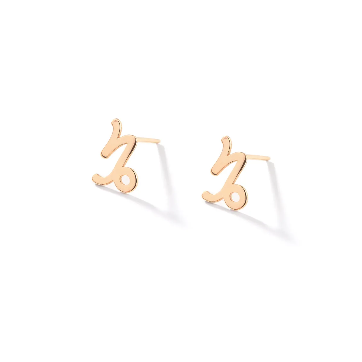 Capricorn Sign Stud Earrings