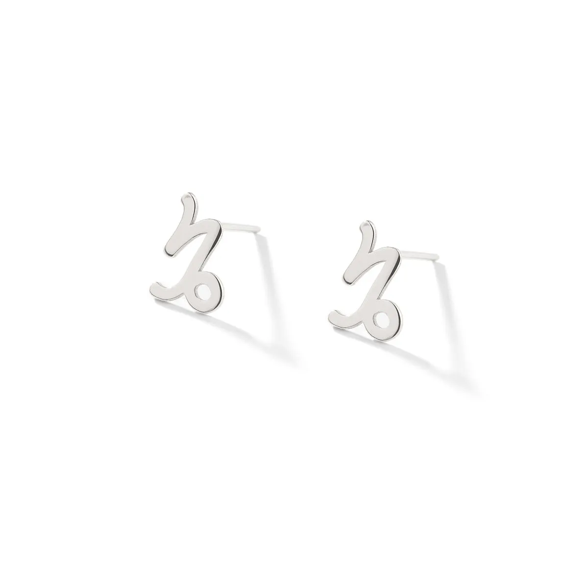 Capricorn Sign Stud Earrings