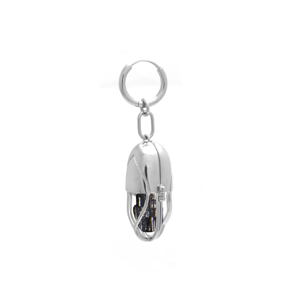 Capsule Crystal Earring - Sterling Silver