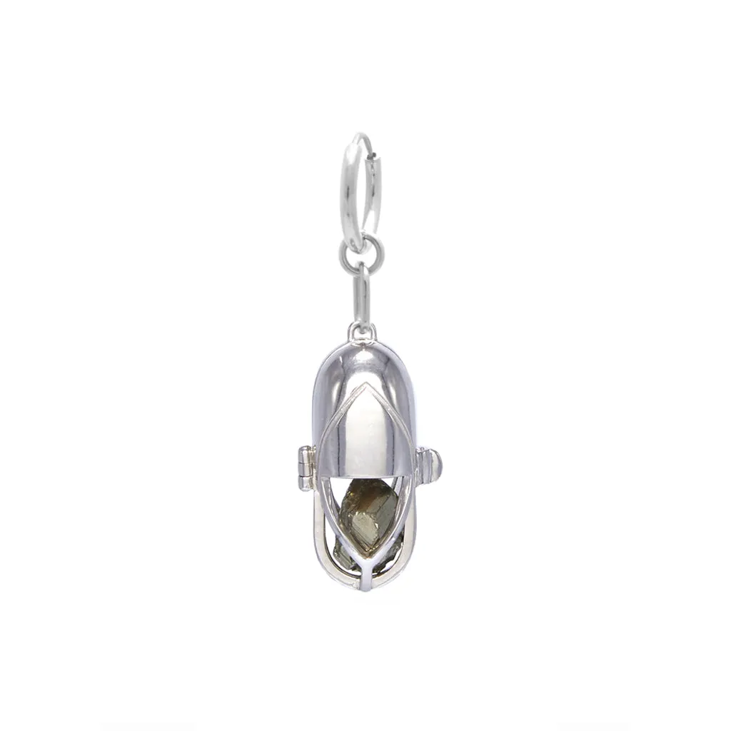 Capsule Crystal Earring - Sterling Silver