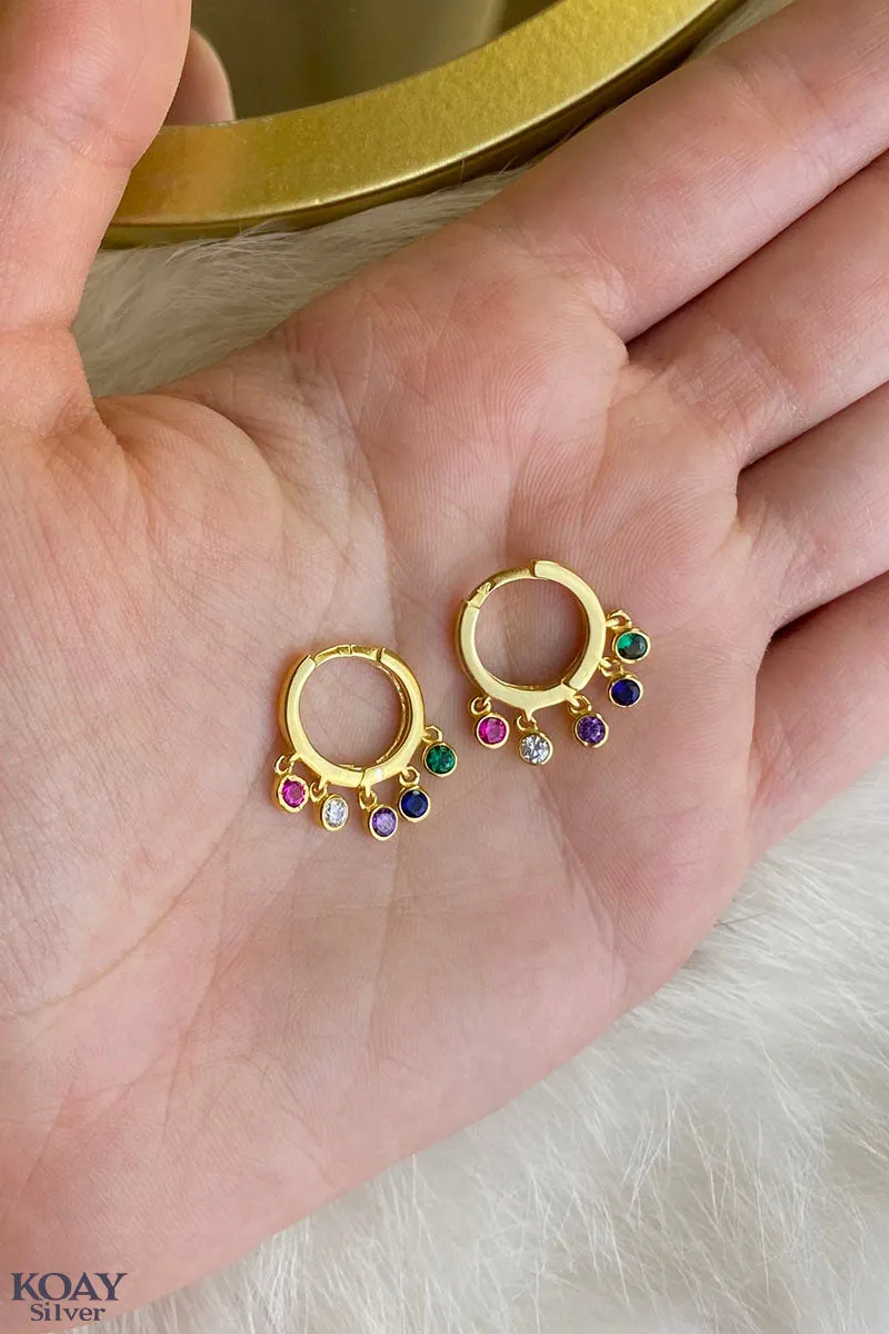 Colored Zircons Hoop GP