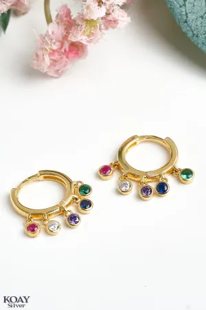 Colored Zircons Hoop GP