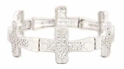 Design All Cross Bracelet Silver