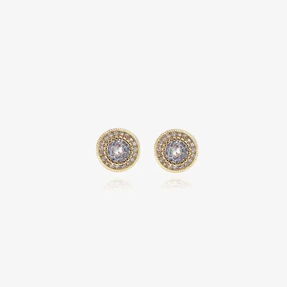 Diamond Round Stud Earrings