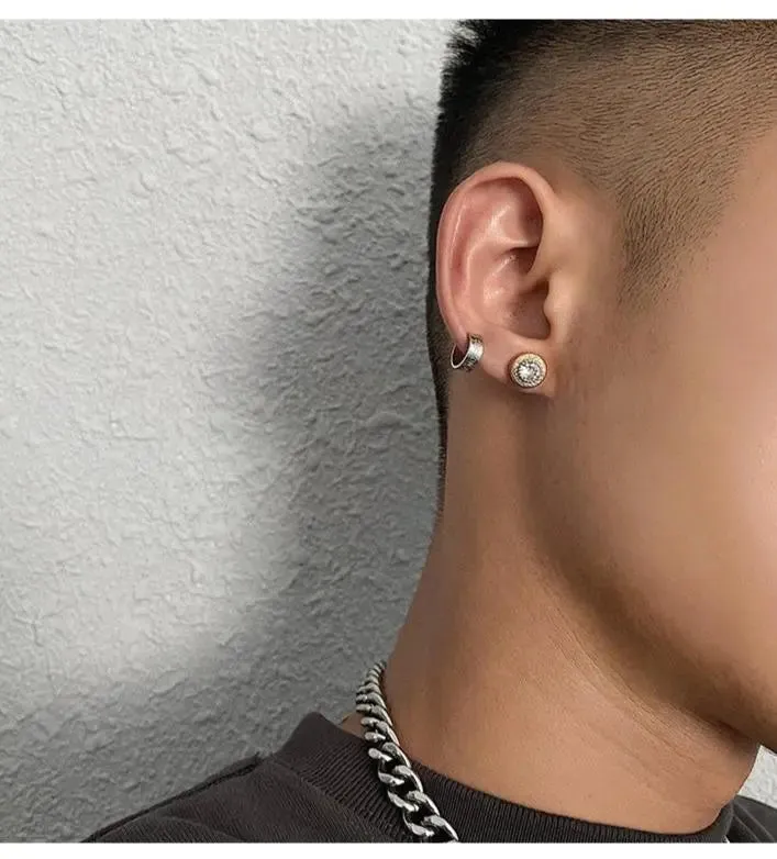 Diamond Round Stud Earrings