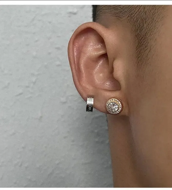 Diamond Round Stud Earrings