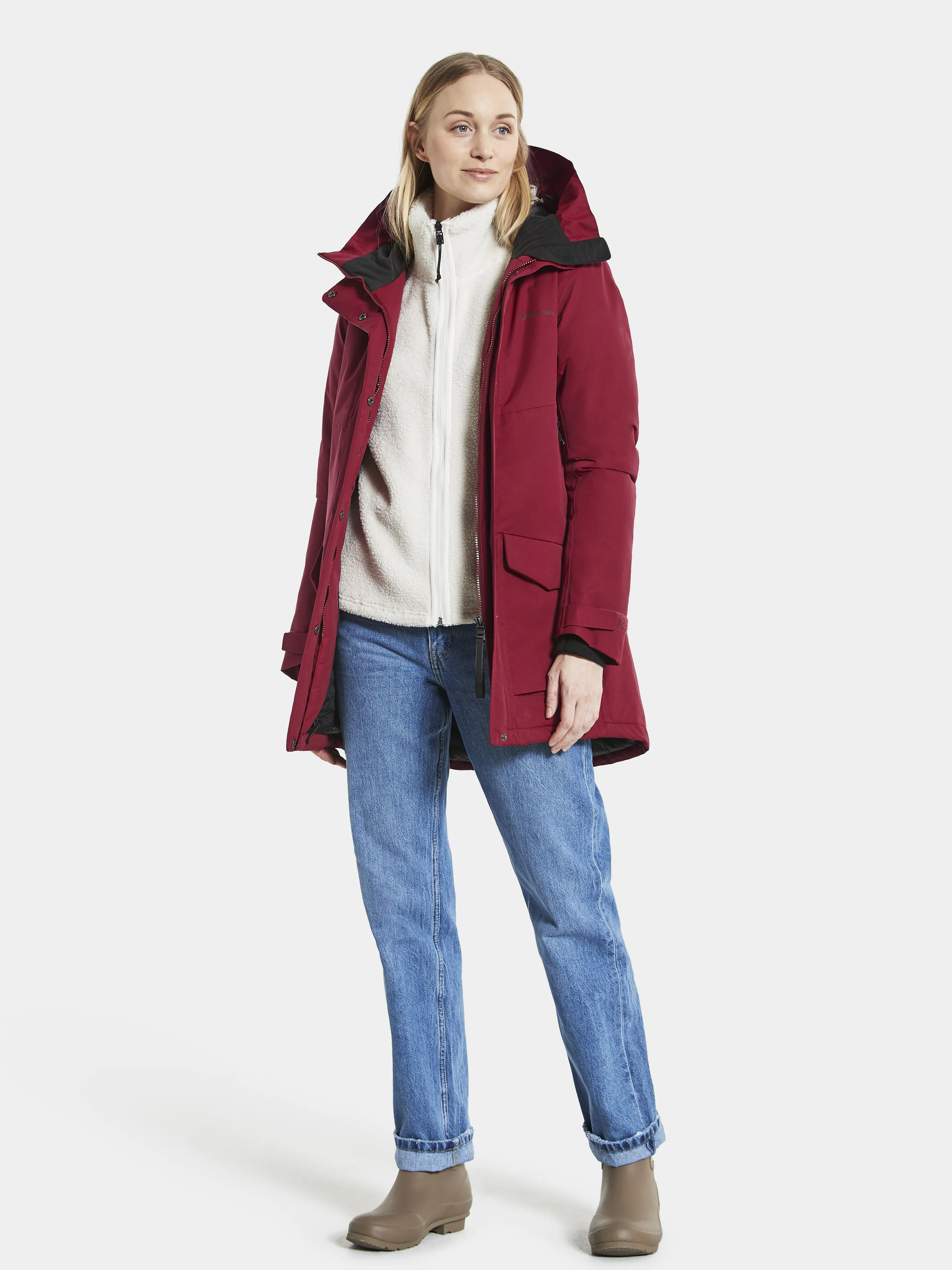 Didriksons Frida Women&#x27;s Parka 6 Ruby Red | Buy Didriksons Frida Women&#x27;s Parka 6 Ruby Red here | Outnorth
