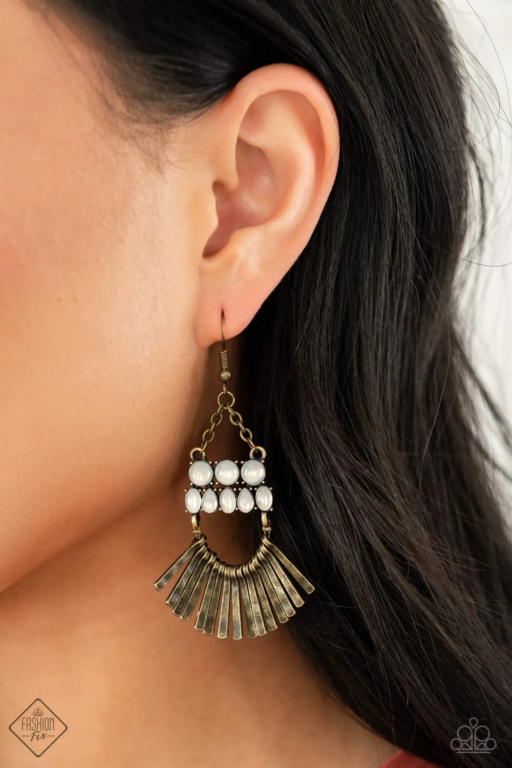 Earrings A FLARE For Fierceness - Brass E2278 Final