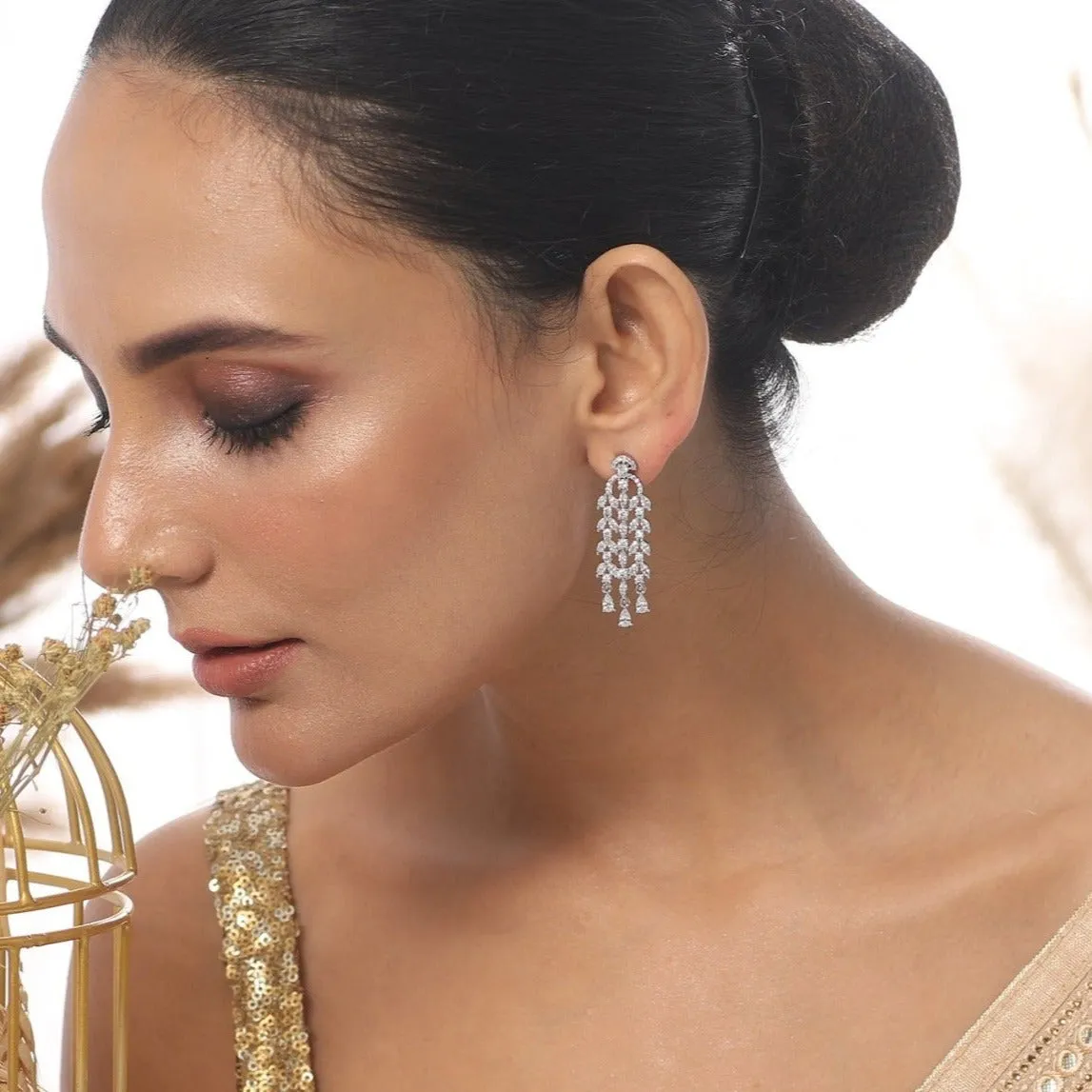 Eileen Chandelier CZ Earrings
