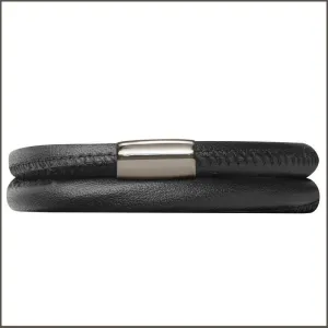Endless Double Black Leather Bracelet