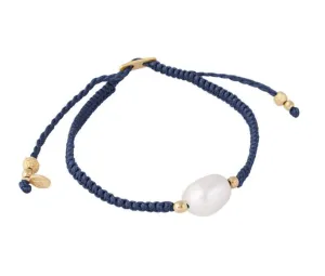 Fairley Pearl Rope Bracelet Navy