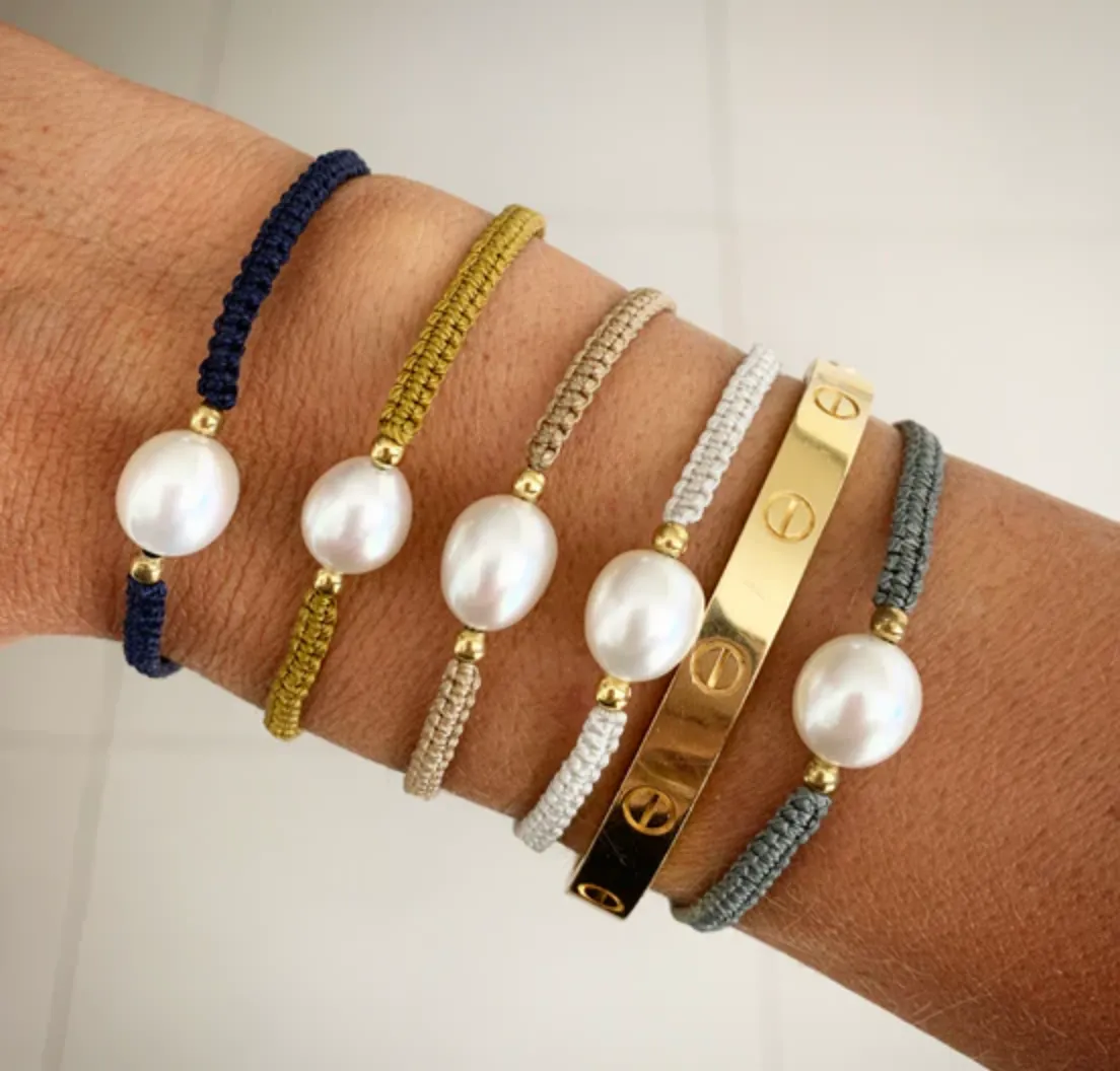 Fairley Pearl Rope Bracelet Sand