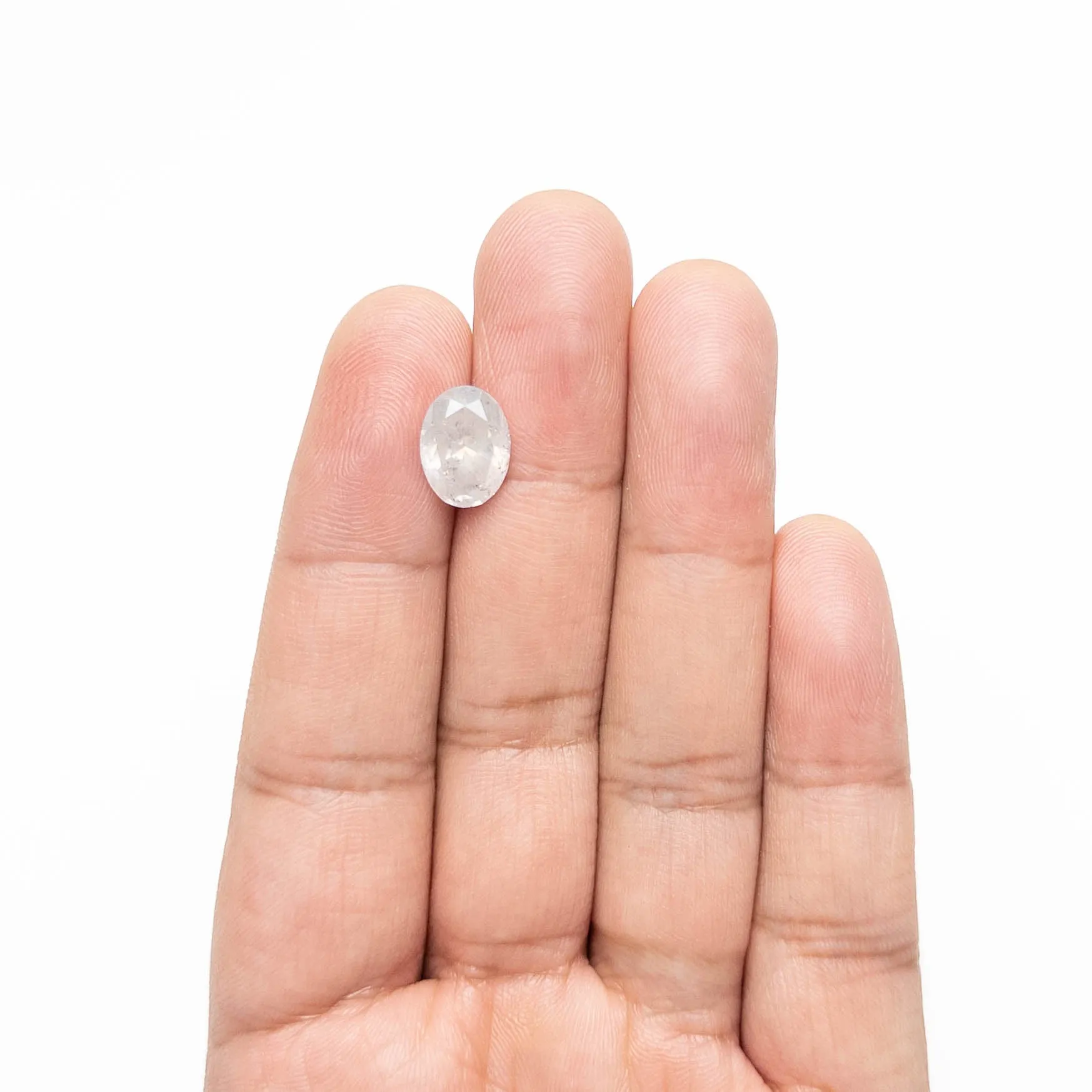 Fancy White Brilliant Diamond - 3.70ct Oval