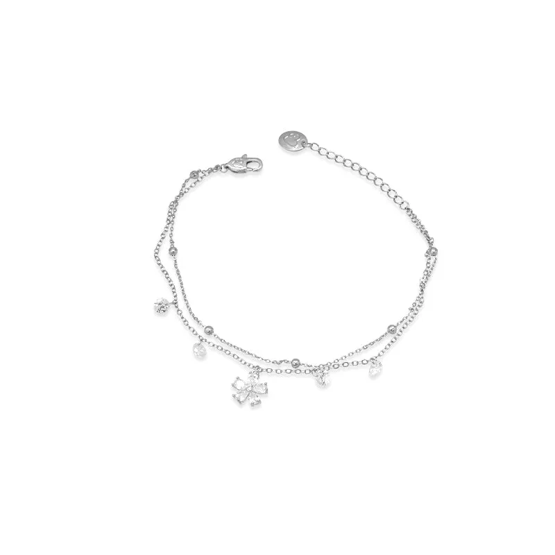Flower Cubic Zirconia Bracelet