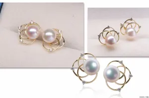 G14K Floral Edison Pearl Earrings