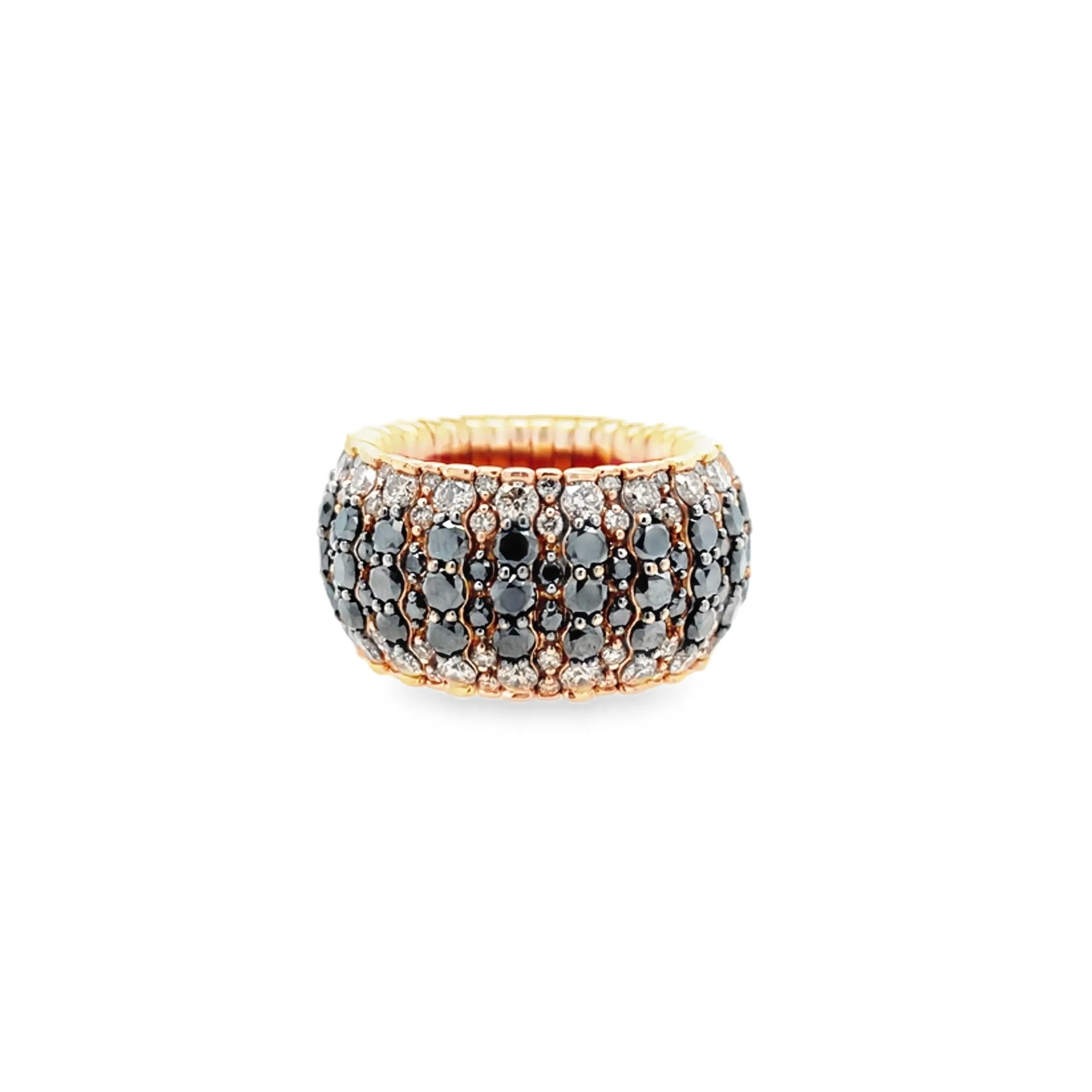 Giotto 9 Champagne and Black Diamond Stretch Ring