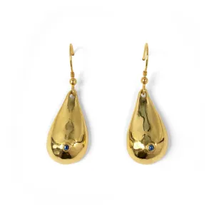 Gold Vermeil   Lapis Boob Earrings