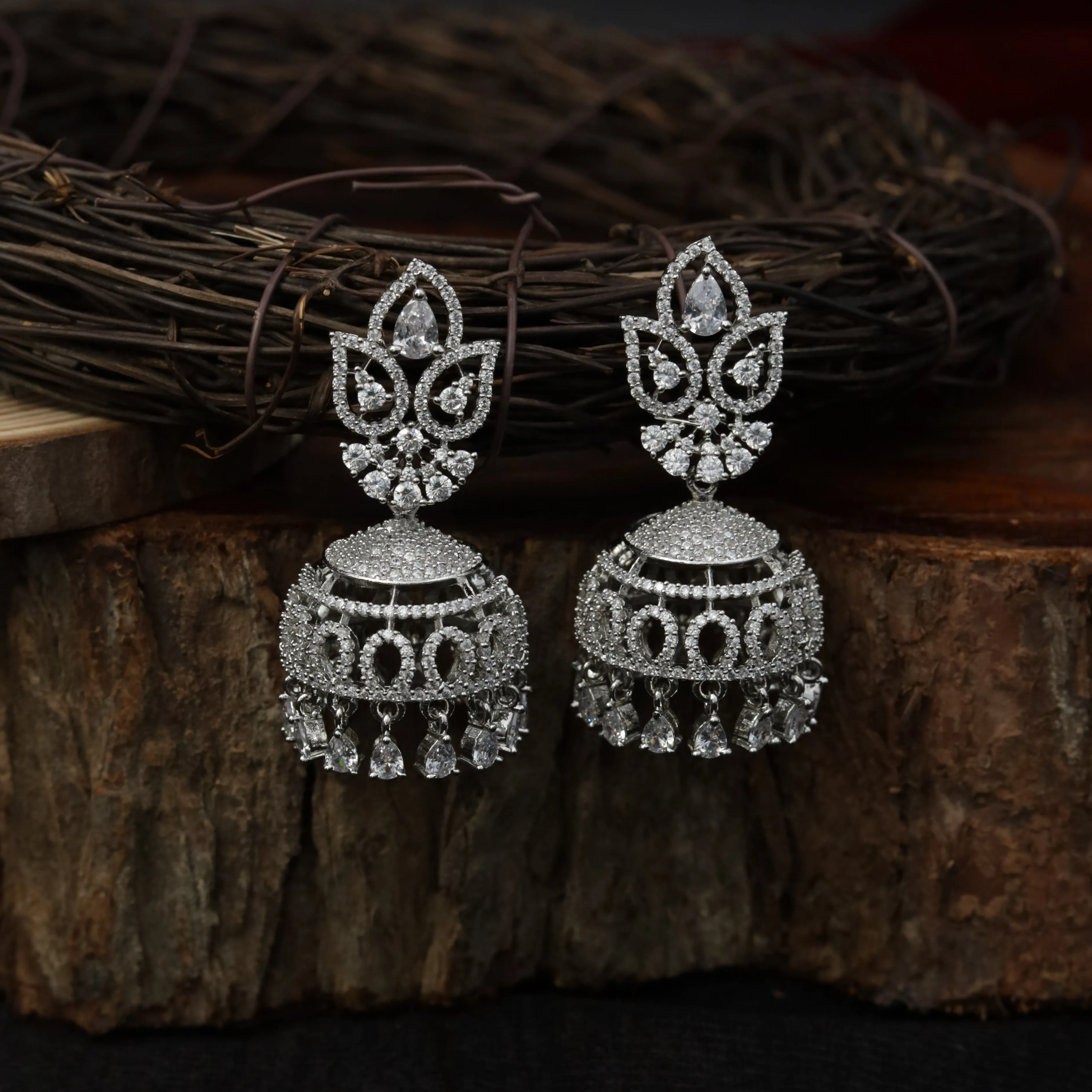Jhumki Zircon/AD Earring 7417-34