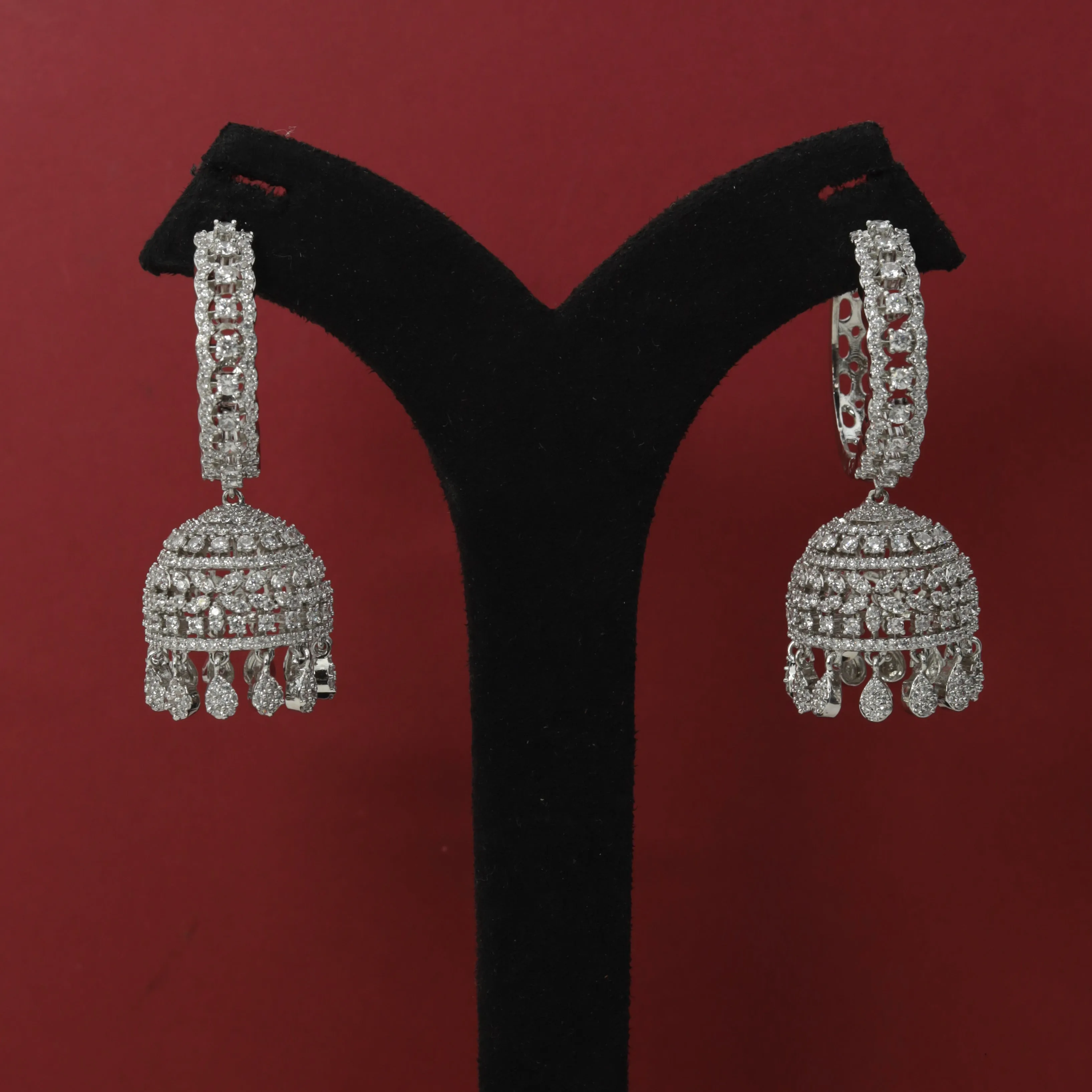 Jhumki Zircon/AD Earring 7421-34