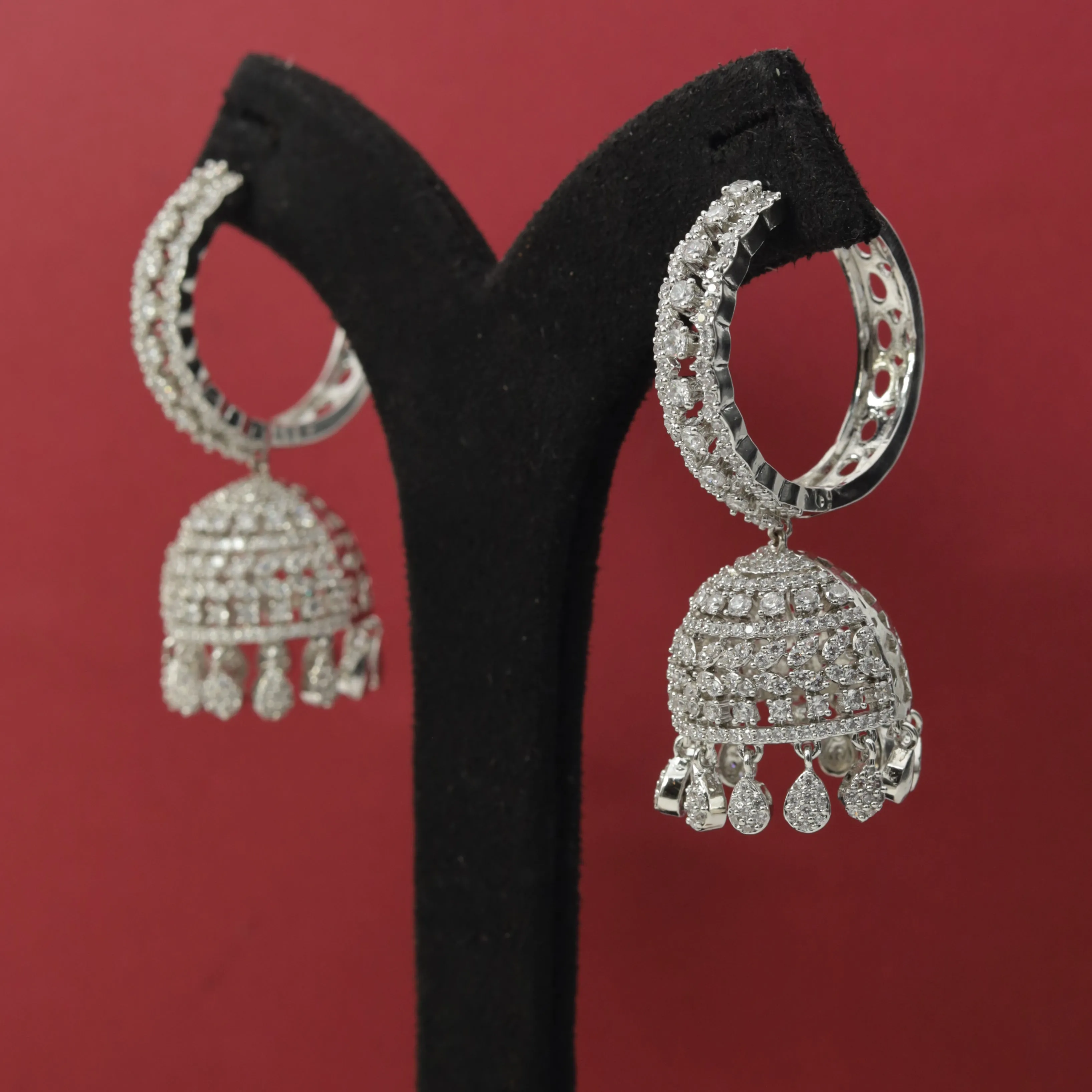 Jhumki Zircon/AD Earring 7421-34