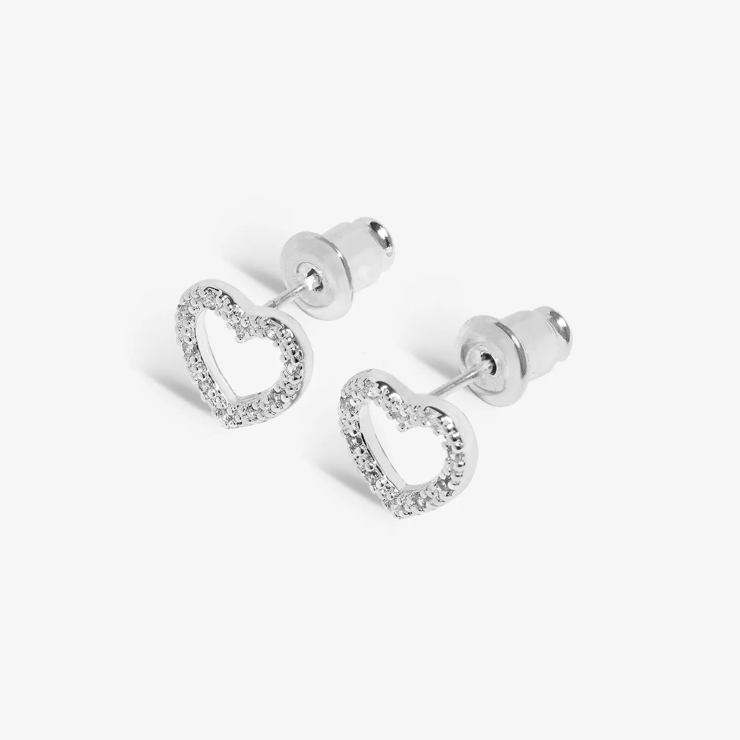 Joma Jewellery Silver Plated Bauble Box 'With Love' Stud Earrings