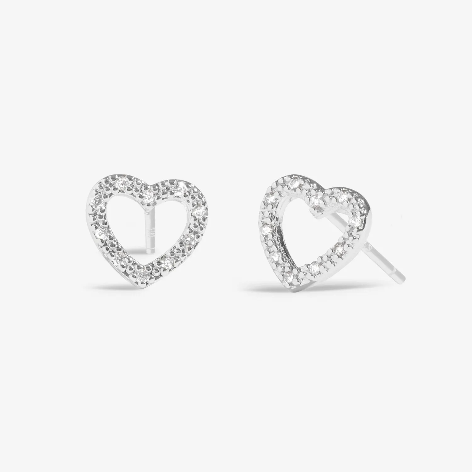Joma Jewellery Silver Plated Bauble Box 'With Love' Stud Earrings